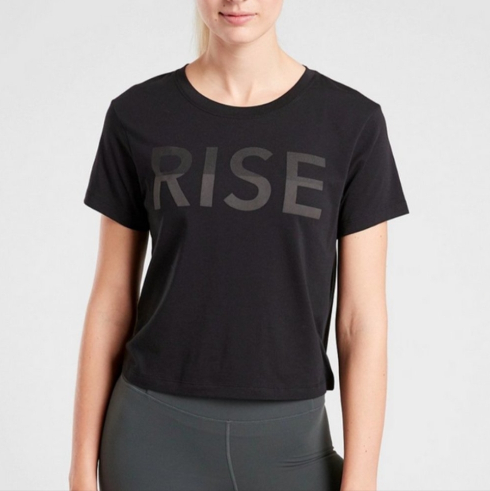 Pristine Athleta RISE Crop Tee Medium